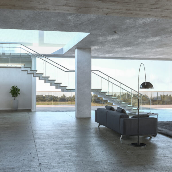Modern concrete interior